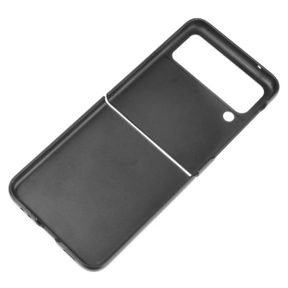 Kryt Na Samsung Galaxy Z Flip 3 5G Flipové Pouzdro Designový Kožený Efekt