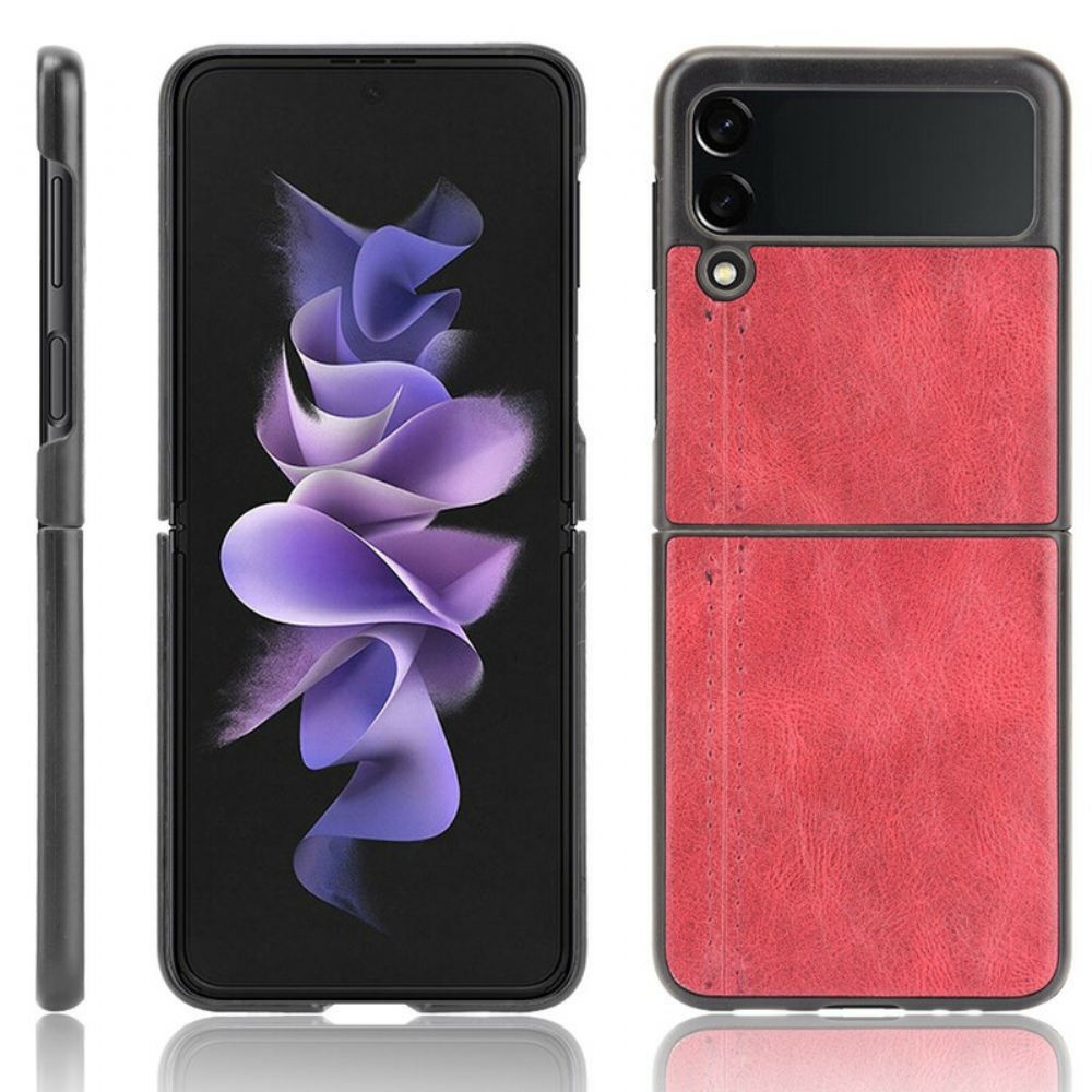 Kryty Na Mobil Na Samsung Galaxy Z Flip 3 5G Flipové Pouzdro Prošívání Z Umělé Kůže