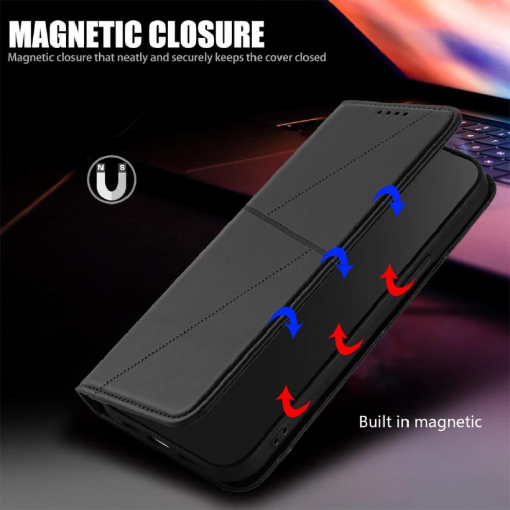 Kožené Pouzdro Folio Na Xiaomi Redmi Note 15 Pro Plus 5g Linie