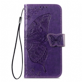 Kožený Kryt Na Xiaomi Redmi Note 15 Pro Plus 5g Grafika Motýl