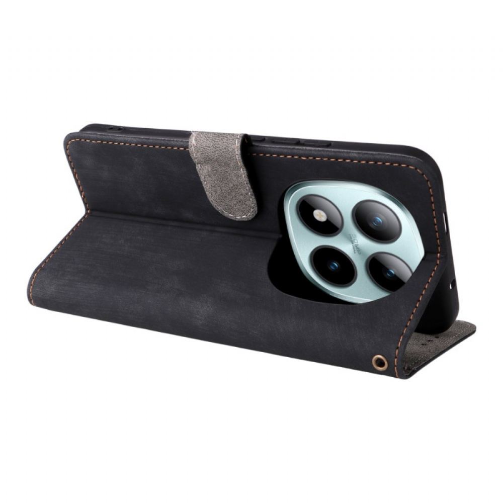 Kožený Kryt Na Xiaomi Redmi Note 15 Pro Plus 5g Semišový Efekt S Popruhem