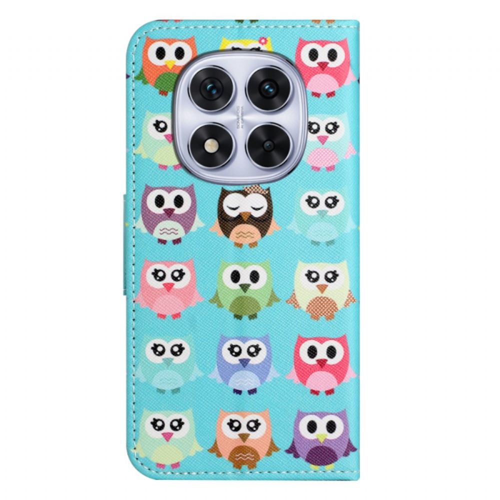 Kožený Kryt Na Xiaomi Redmi Note 15 Pro Plus 5g Sovy