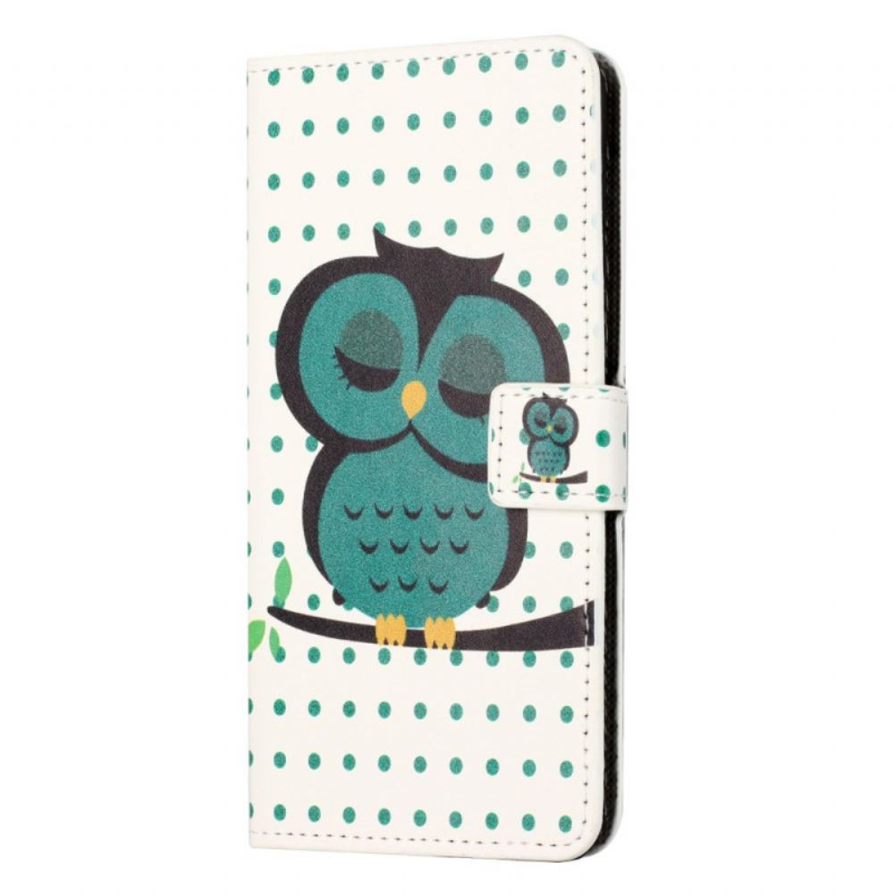 Kožený Kryt Na Xiaomi Redmi Note 15 Pro Plus 5g Spící Sova
