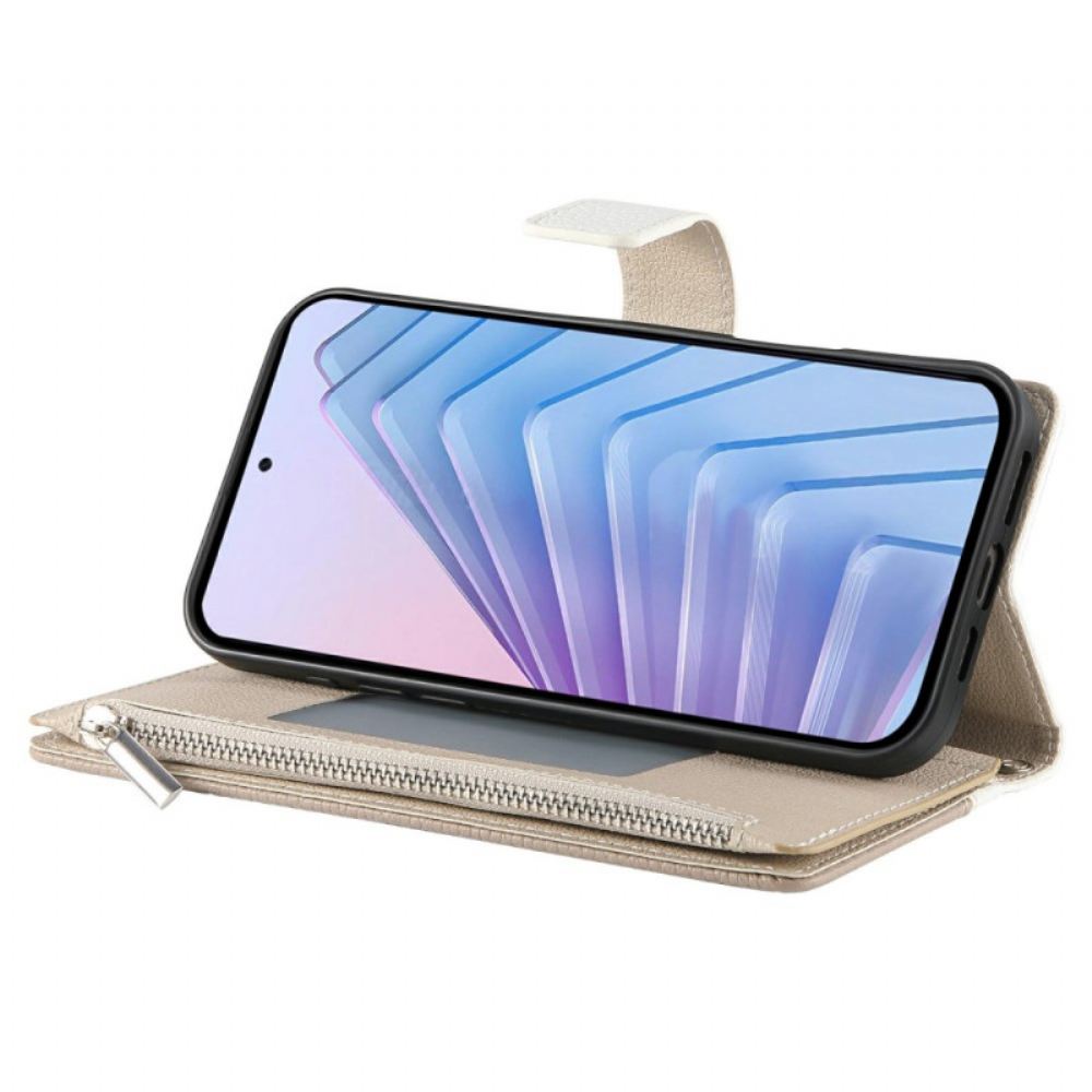 Kožený Kryt Xiaomi Redmi Note 15 Pro Plus 5g Dvoubarevný S Popruhy