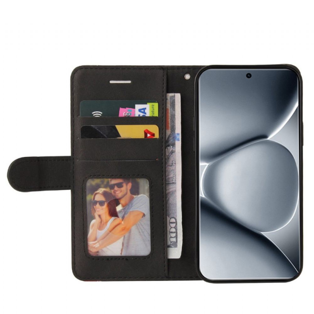 Kožený Kryt Xiaomi Redmi Note 15 Pro Plus 5g Dvoubarevný Vlnitý