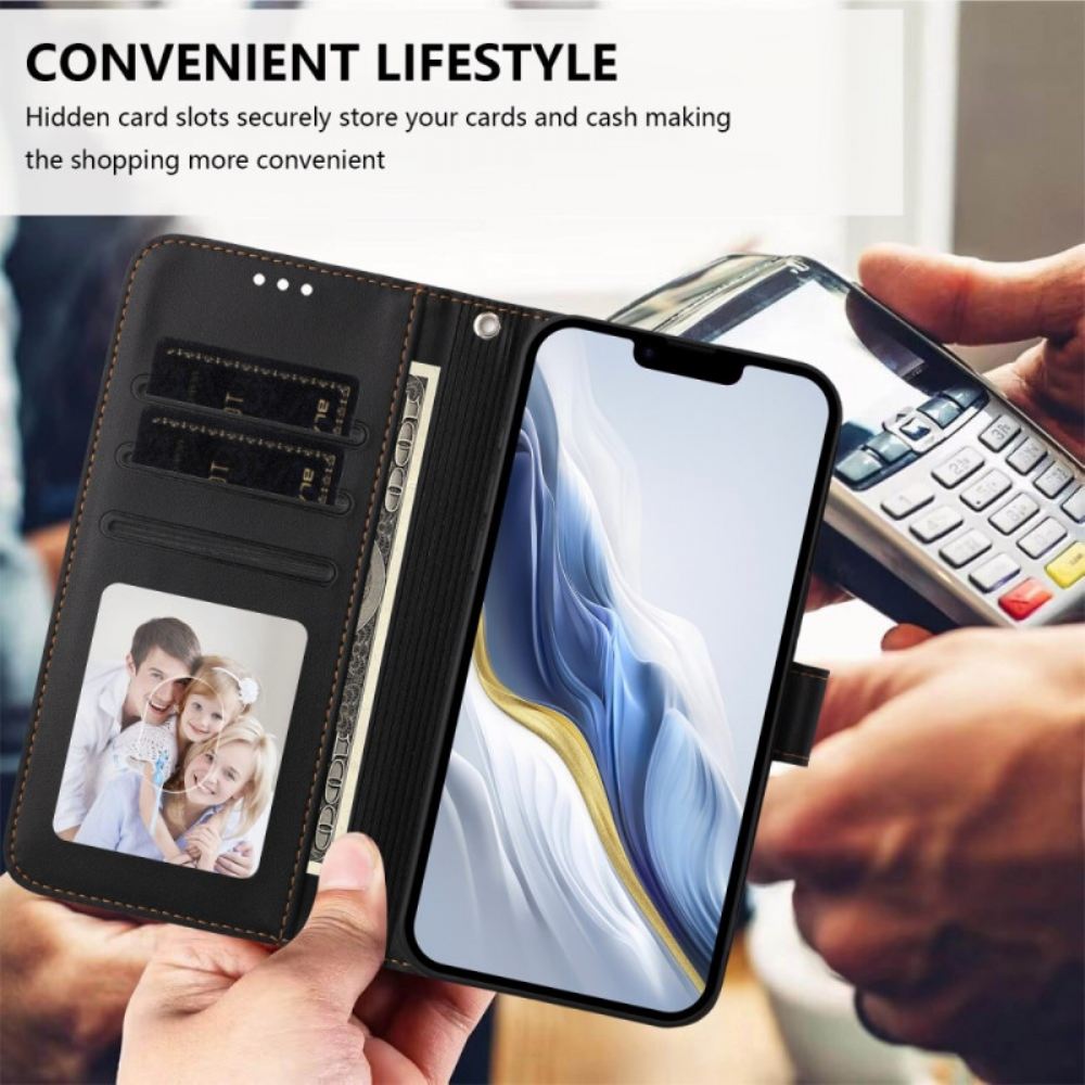 Kožený Kryt Xiaomi Redmi Note 15 Pro Plus 5g Jednobarevný Kožený Efekt S Popruh