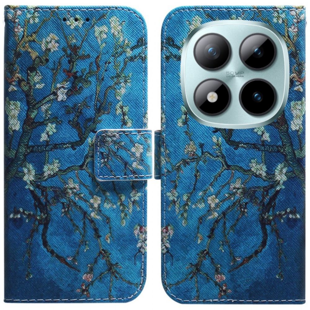 Kožený Kryt Xiaomi Redmi Note 15 Pro Plus 5g Květy Meruňky