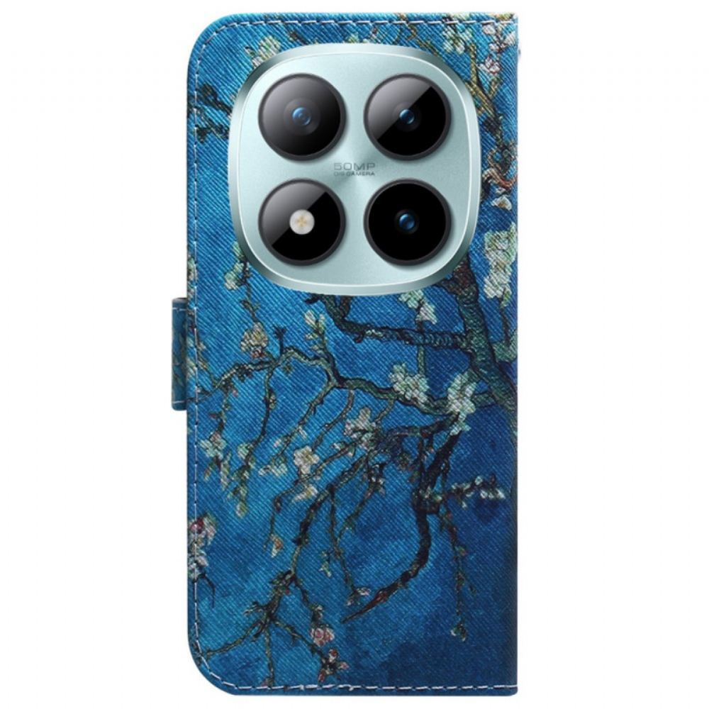 Kožený Kryt Xiaomi Redmi Note 15 Pro Plus 5g Květy Meruňky