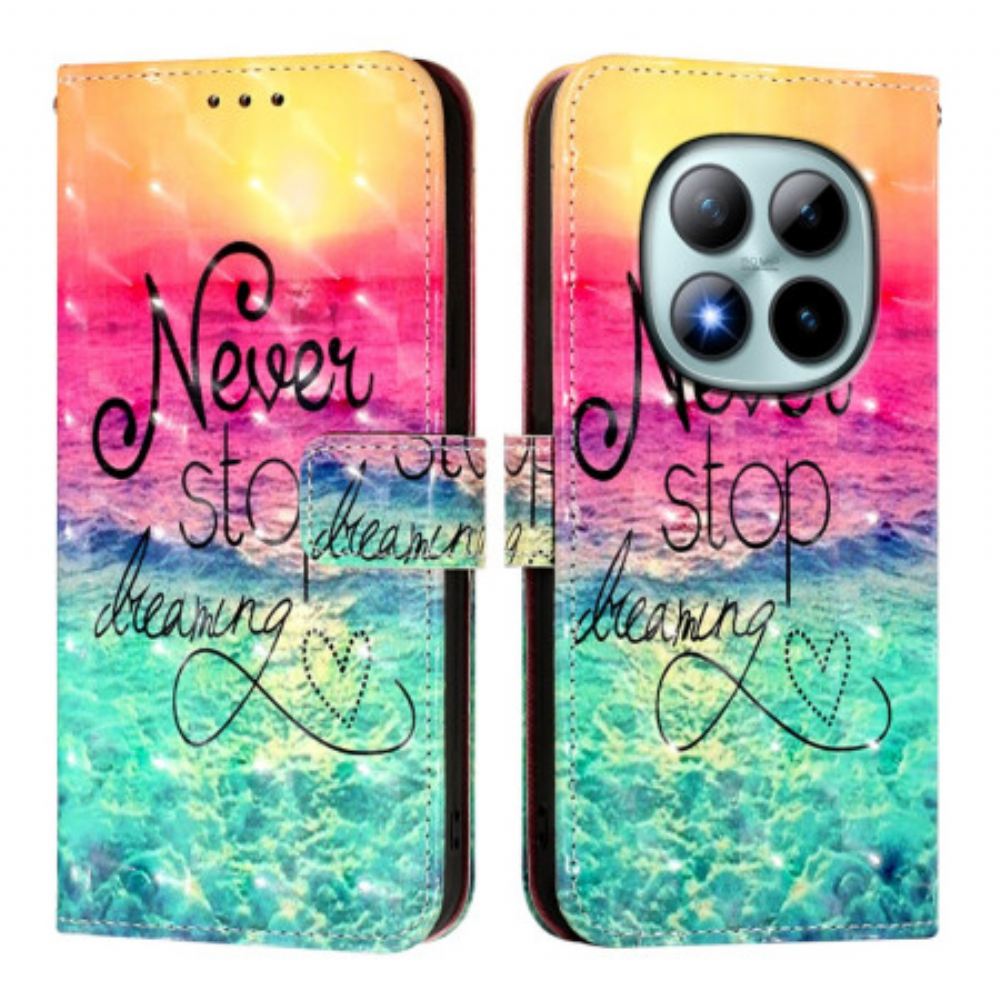 Kožený Kryt Xiaomi Redmi Note 15 Pro Plus 5g Nikdy Nepřestávej Snít