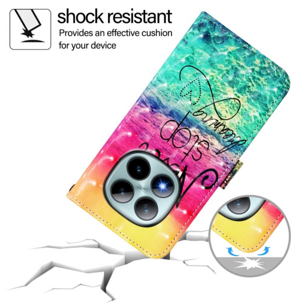 Kožený Kryt Xiaomi Redmi Note 15 Pro Plus 5g Nikdy Nepřestávej Snít