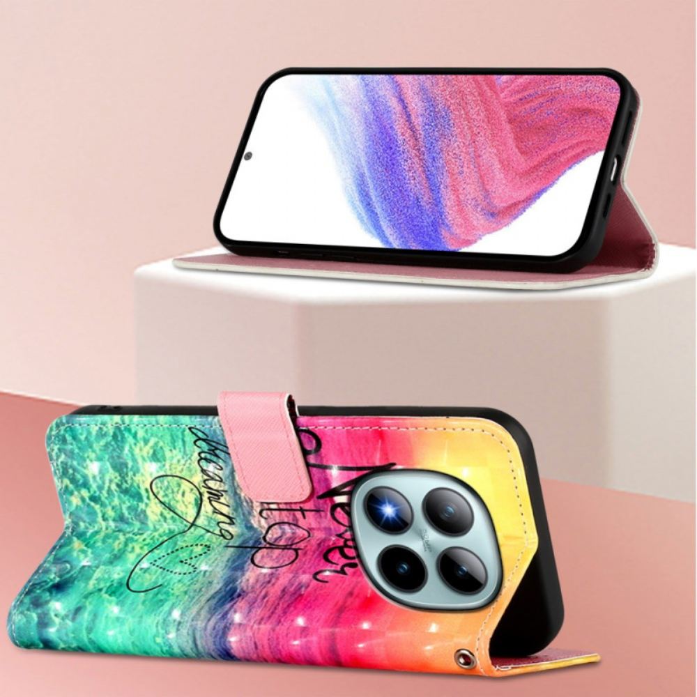 Kožený Kryt Xiaomi Redmi Note 15 Pro Plus 5g Nikdy Nepřestávej Snít