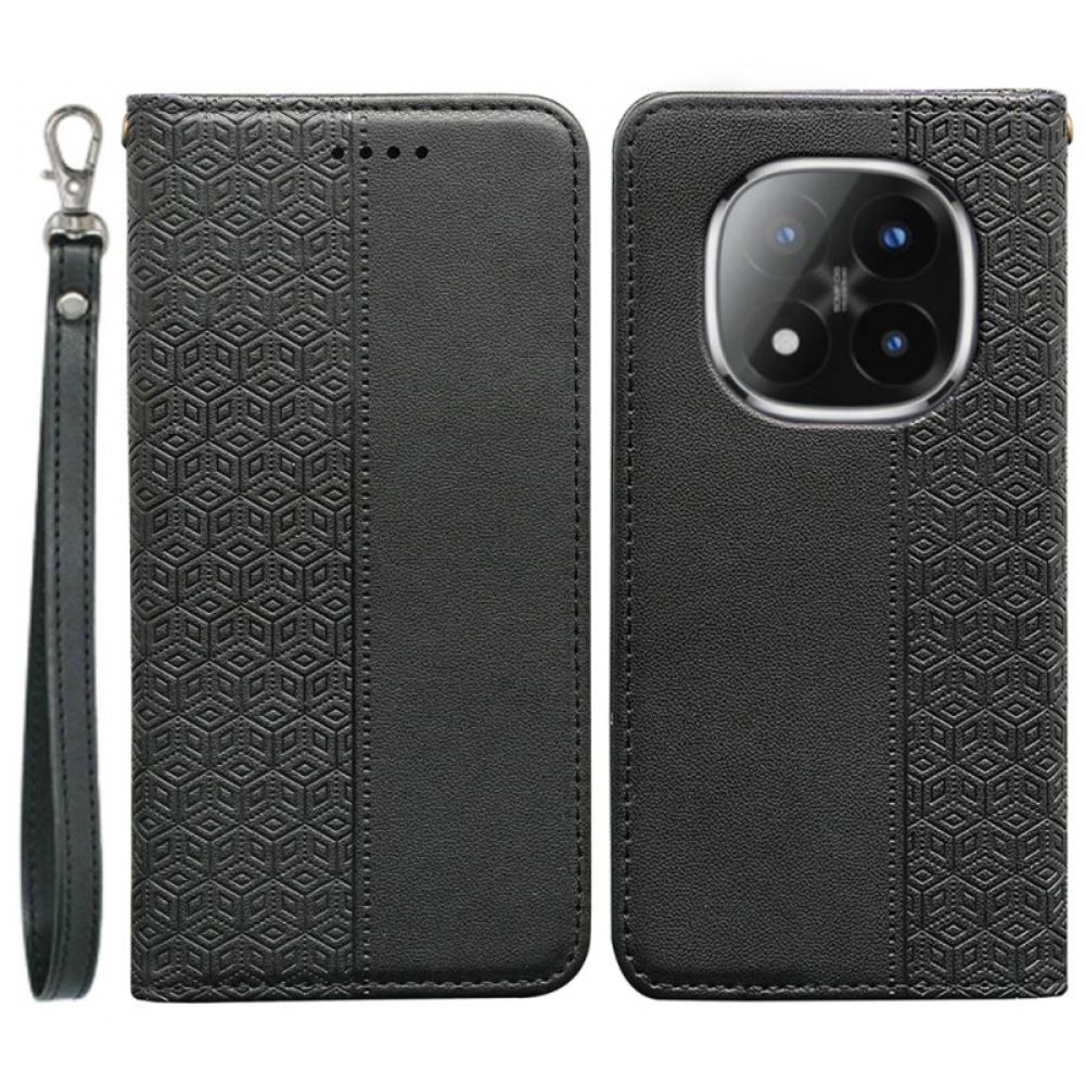 Kožený Kryt Xiaomi Redmi Note 15 Pro Plus 5g Odklápěcí Kryt S Popruhem Na Okraji