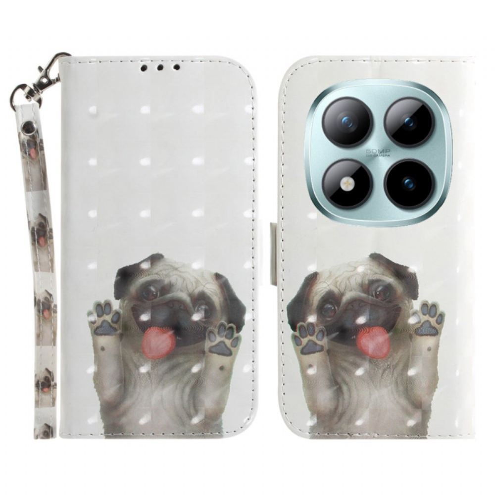 Kožený Kryt Xiaomi Redmi Note 15 Pro Plus 5g Pásikový Motýl