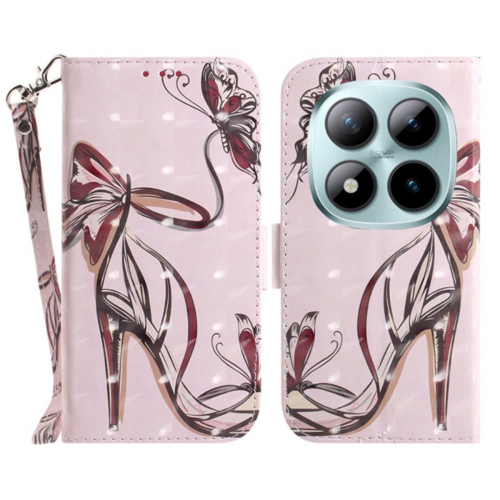 Kožený Kryt Xiaomi Redmi Note 15 Pro Plus 5g Pásikový Podpatek