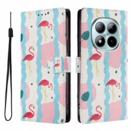 Kožený Kryt Xiaomi Redmi Note 15 Pro Plus 5g Plameňáci