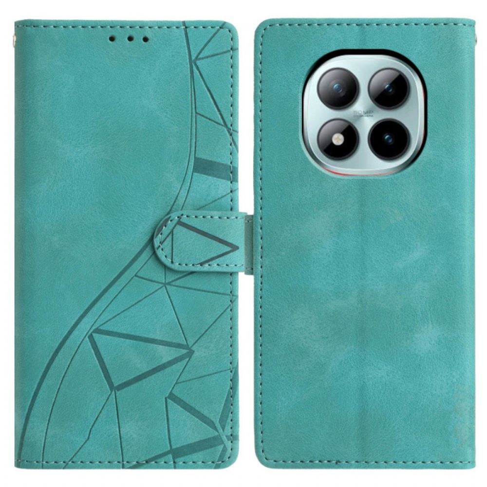 Kožený Kryt Xiaomi Redmi Note 15 Pro Plus 5g Trojúhelníkový Vzor