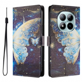 Kožený Kryt Xiaomi Redmi Note 15 Pro Plus 5g Velký Motýl