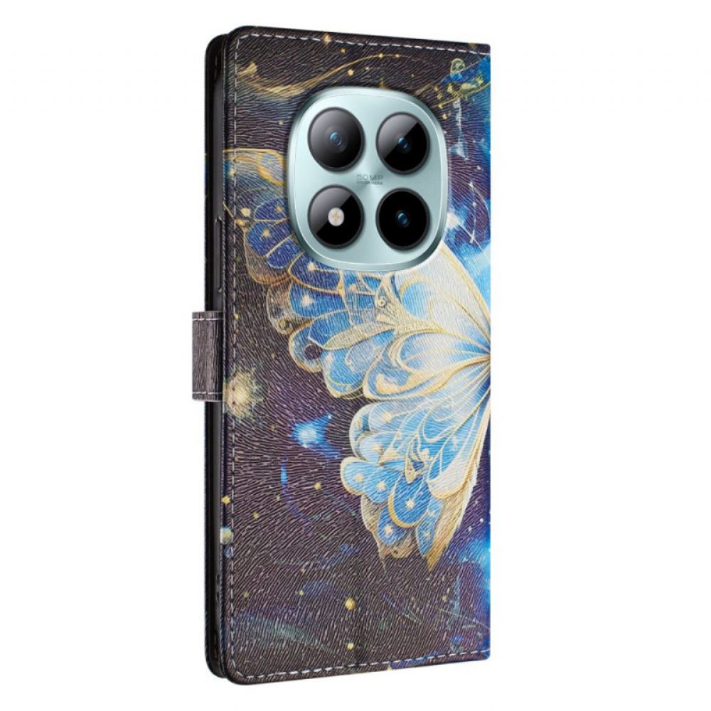 Kožený Kryt Xiaomi Redmi Note 15 Pro Plus 5g Velký Motýl