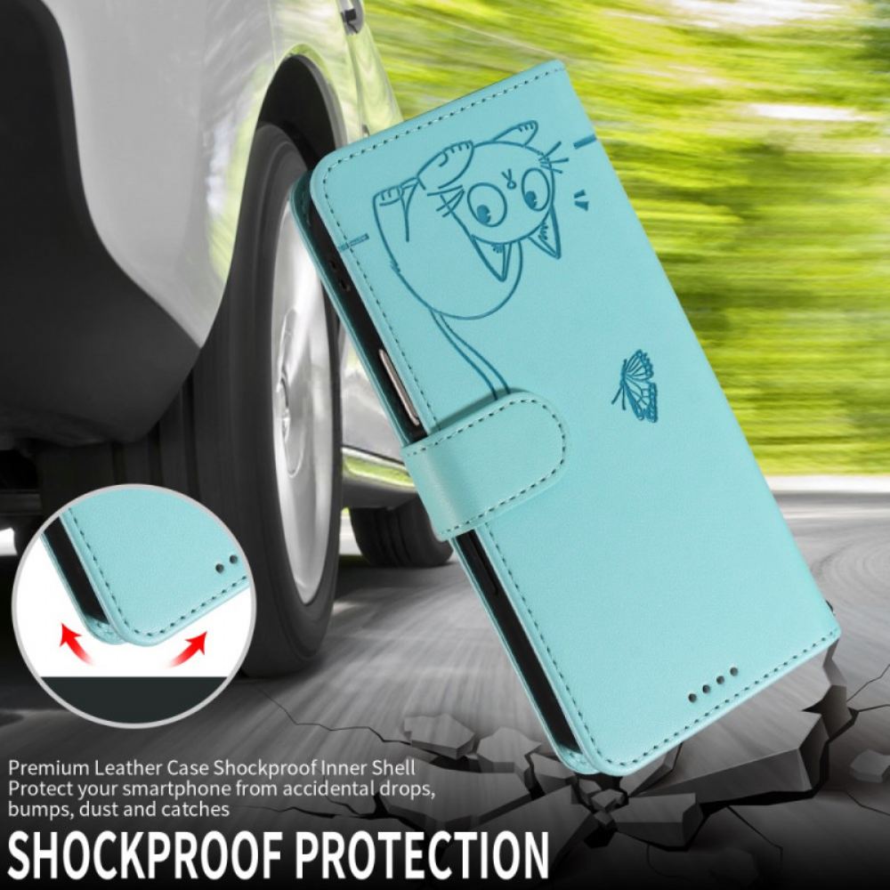 Peněženková Pouzdra Xiaomi Redmi Note 15 Pro Plus 5g Kryty Na Mobil Peněženka S Rytým Kočičím Páskem