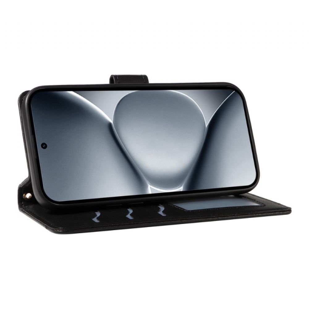 Peněženková Pouzdra Xiaomi Redmi Note 15 Pro Plus 5g Kryty Na Mobil Prošívané S Popruhem A Ramenním Popruhem