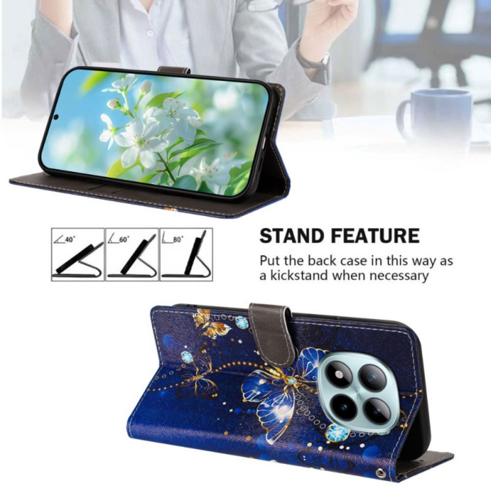 Peněženková Pouzdra Xiaomi Redmi Note 15 Pro Plus 5g Kryty Na Mobil Vzácní Motýli