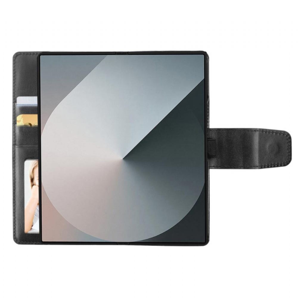 Kožený Kryt Na Samsung Galaxy Z Fold 7 Mill Řada Hanman