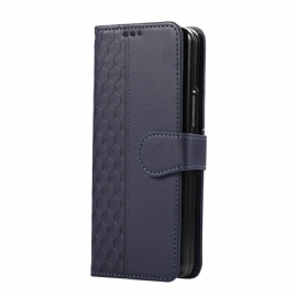 Kožený Kryt Samsung Galaxy Z Fold 7 Reliéfní Vzor S Popruhem