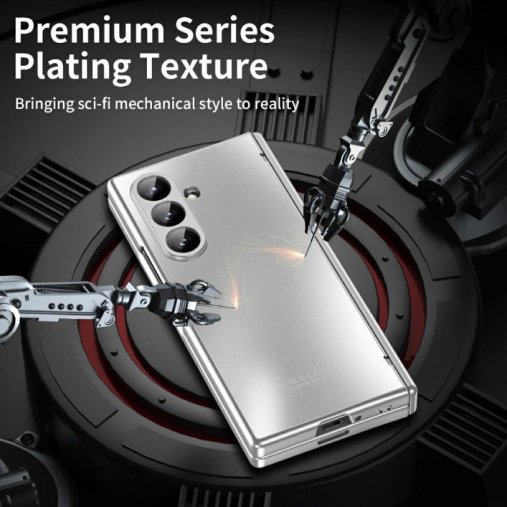 Kryt Na Samsung Galaxy Z Fold 7 Kovový Efekt S Ochranou Obrazovky