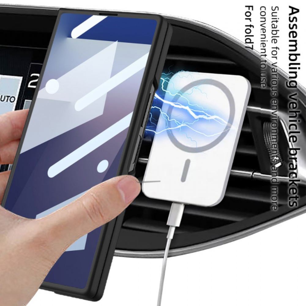 Kryt Na Samsung Galaxy Z Fold 7 Magnetická S Ochrannou Fólií Z Tvrzeného Skla