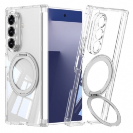 Kryt Na Samsung Galaxy Z Fold 7 Průsvitný Magnetický Pant Se Stojánkem