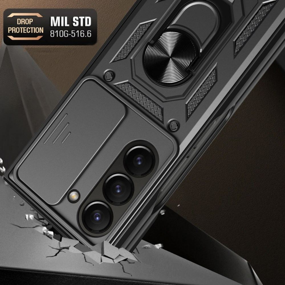 Kryt Samsung Galaxy Z Fold 7 Držák Na Prsten A Posuvný Kryt Fotoaparátu