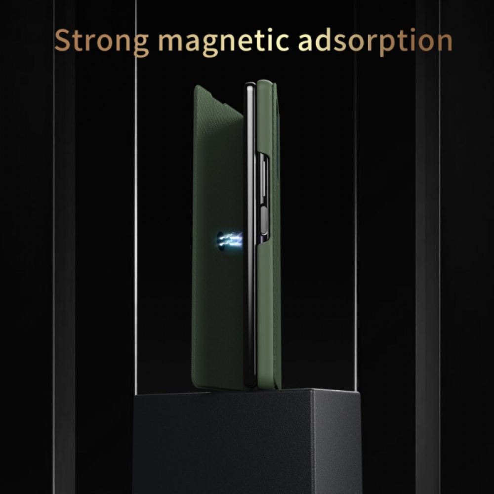 Kryt Samsung Galaxy Z Fold 7 Kryty Na Mobil Kožený Efekt S Integrovaným Stojánkem