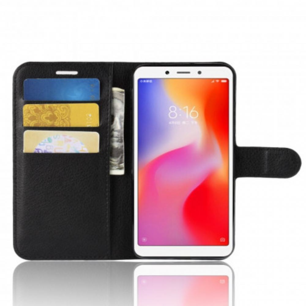 Flipové Pouzdro Na Xiaomi Redmi 6A Klasická Umělá Kůže