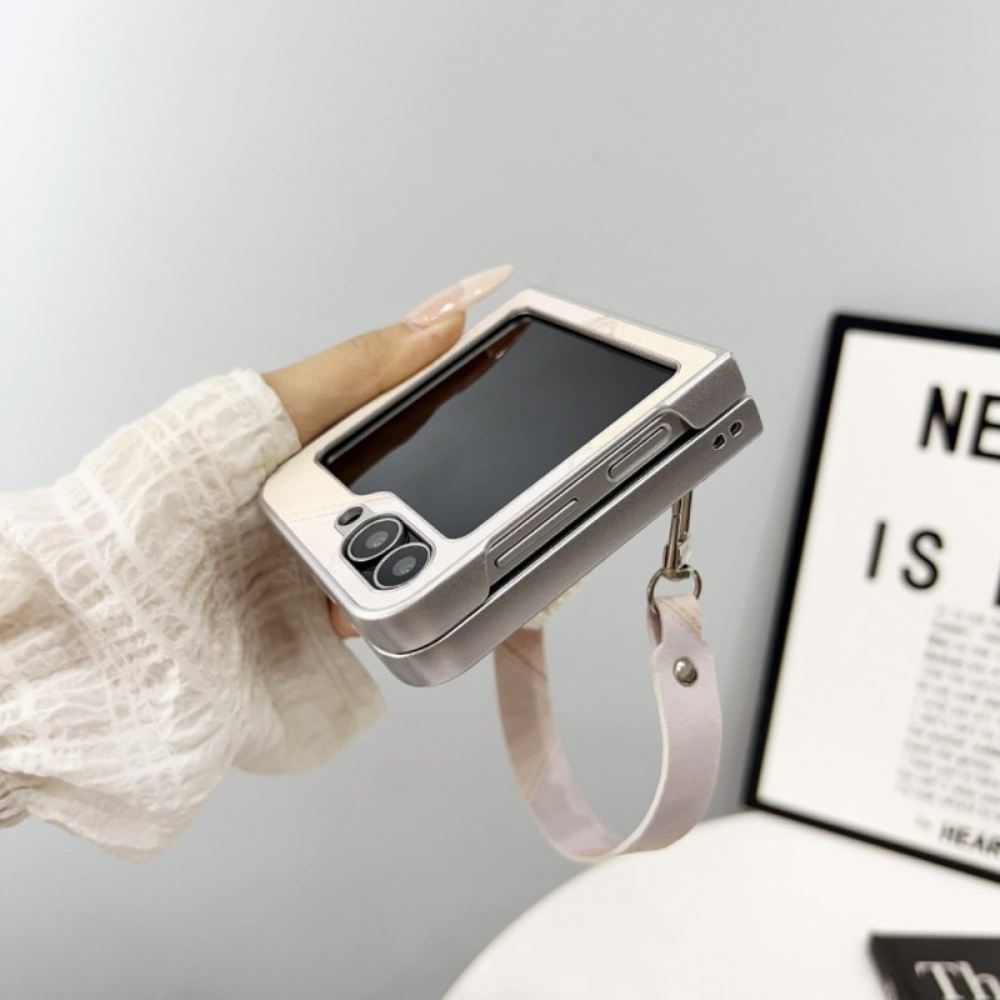 Kryt Na Samsung Galaxy Z Flip 7 Fe Diamantový Vzor S Řemínkem