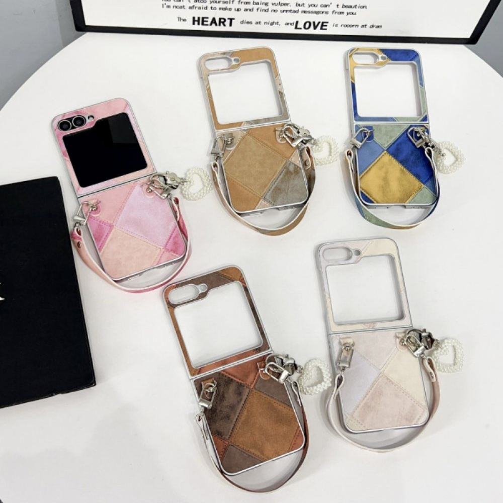 Kryt Na Samsung Galaxy Z Flip 7 Fe Diamantový Vzor S Řemínkem