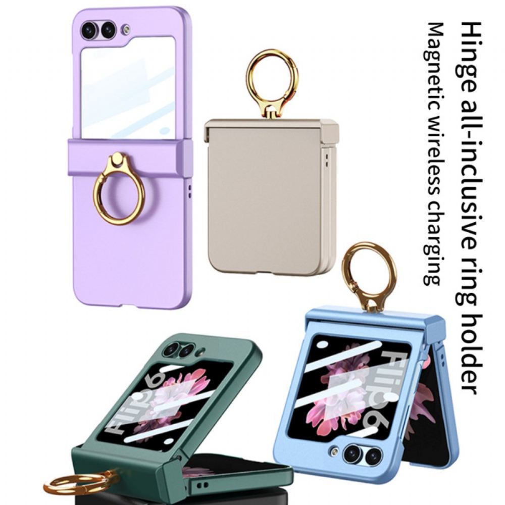 Kryt Na Samsung Galaxy Z Flip 7 Fe Držák Na Prsteny A Chránič Obrazovky Z Tvrzeného Skla Gkk