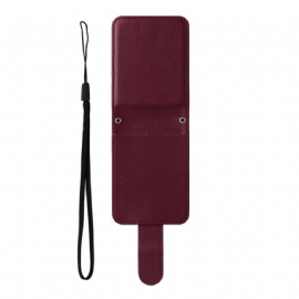 Kryt Na Samsung Galaxy Z Flip 7 Fe Pouzdro Na Karty S Koženým Efektem