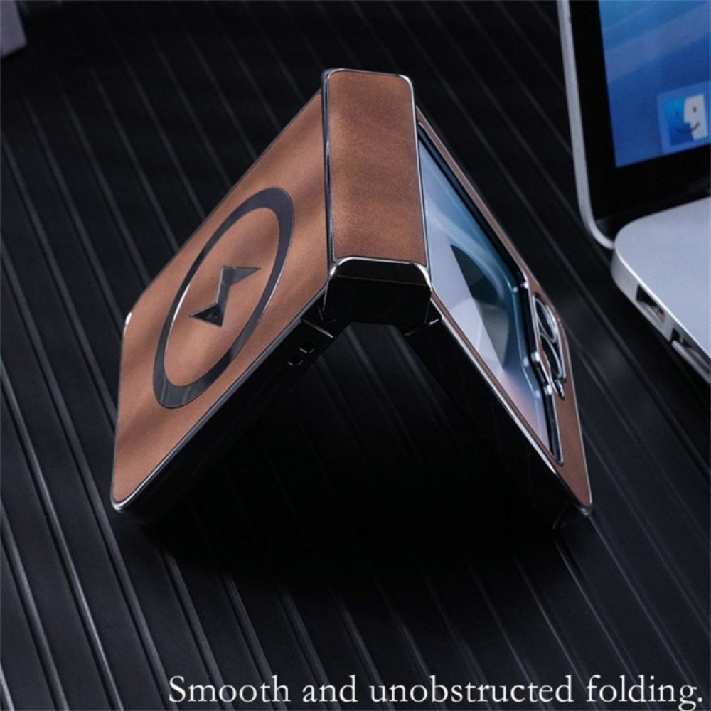 Kryt Samsung Galaxy Z Flip 7 Fe Kompatibilní S Magsafe Kožený Efekt