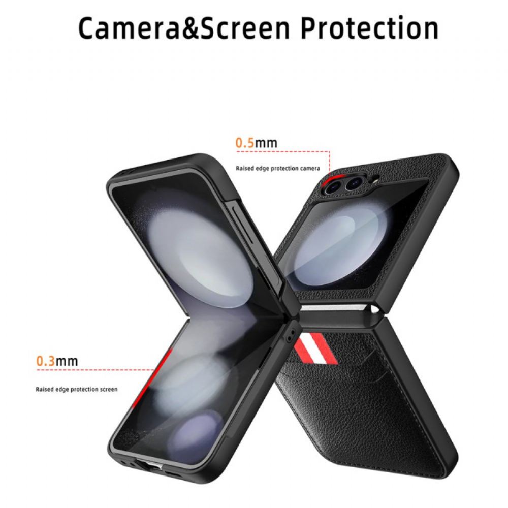 Kryt Samsung Galaxy Z Flip 7 Fe Kryty Na Mobil Pouzdro Na Karty S Texturou Liči