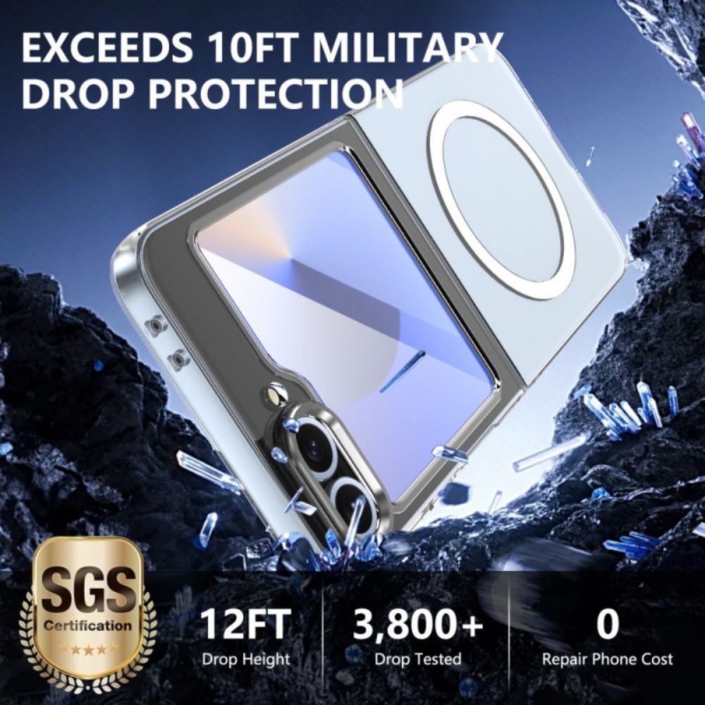 Kryt Samsung Galaxy Z Flip 7 Fe Kryty Na Mobil Průsvitné S Ochranou Obrazovky Kompatibilní S Magsafe