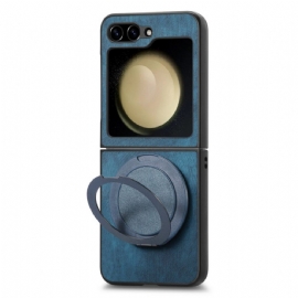 Kryt Samsung Galaxy Z Flip 7 Fe Kryty Na Mobil Semišový Efekt S Otočným Stojánkem