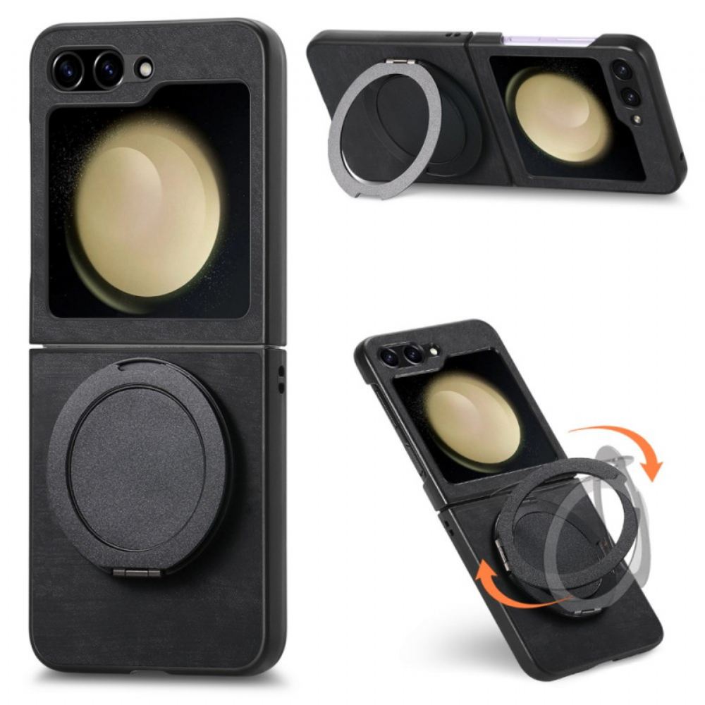 Kryt Samsung Galaxy Z Flip 7 Fe Kryty Na Mobil Semišový Efekt S Otočným Stojánkem