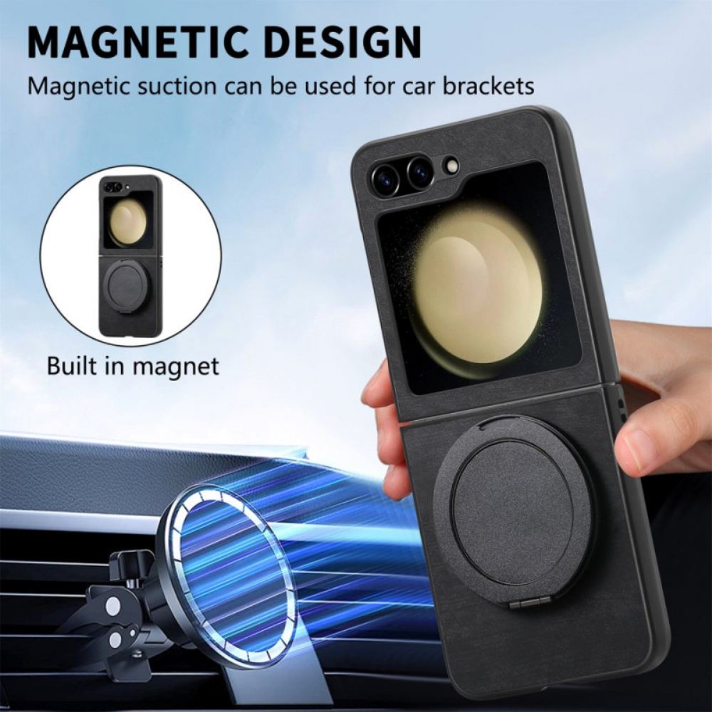 Kryt Samsung Galaxy Z Flip 7 Fe Kryty Na Mobil Semišový Efekt S Otočným Stojánkem