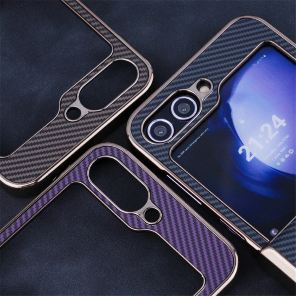 Kryt Samsung Galaxy Z Flip 7 Fe Magnetická Textura Z Uhlíkových Vláken