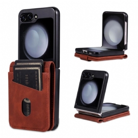 Kryt Samsung Galaxy Z Flip 7 Fe Pouzdro Na Karty Azns Z Umělé Kůže