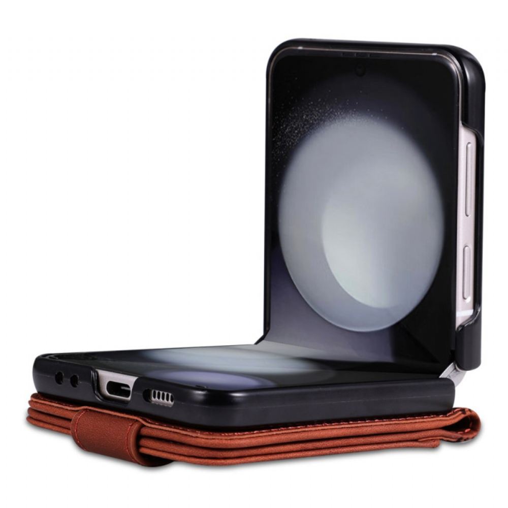 Kryt Samsung Galaxy Z Flip 7 Fe Pouzdro Na Karty Azns Z Umělé Kůže