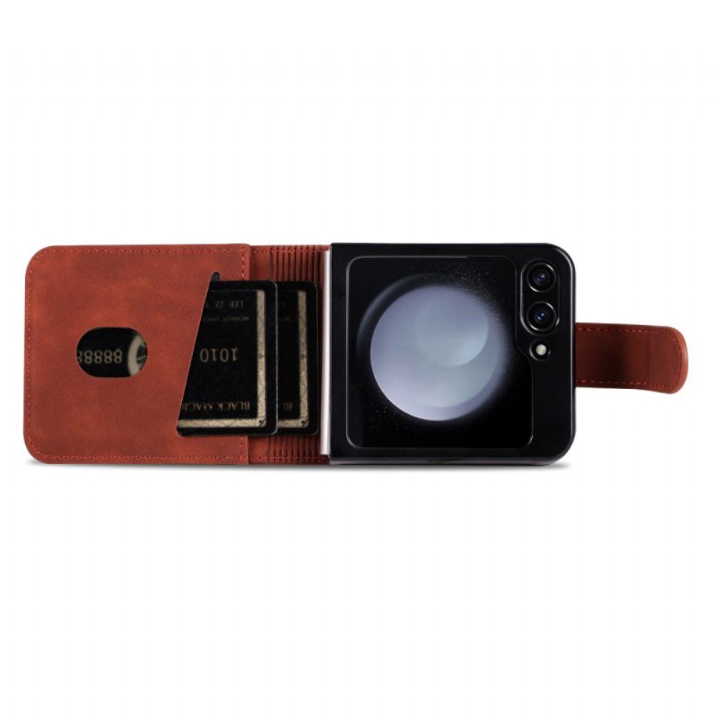 Kryt Samsung Galaxy Z Flip 7 Fe Pouzdro Na Karty Azns Z Umělé Kůže