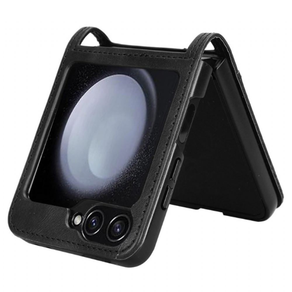 Kryt Samsung Galaxy Z Flip 7 Fe Pouzdro Na Karty V Retro Koženém Stylu