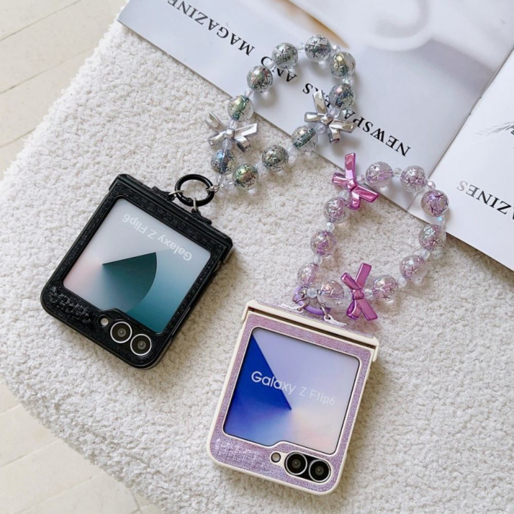 Kryt Samsung Galaxy Z Flip 7 Fe Umělá Kůže A Řemínek Na Zápěstí