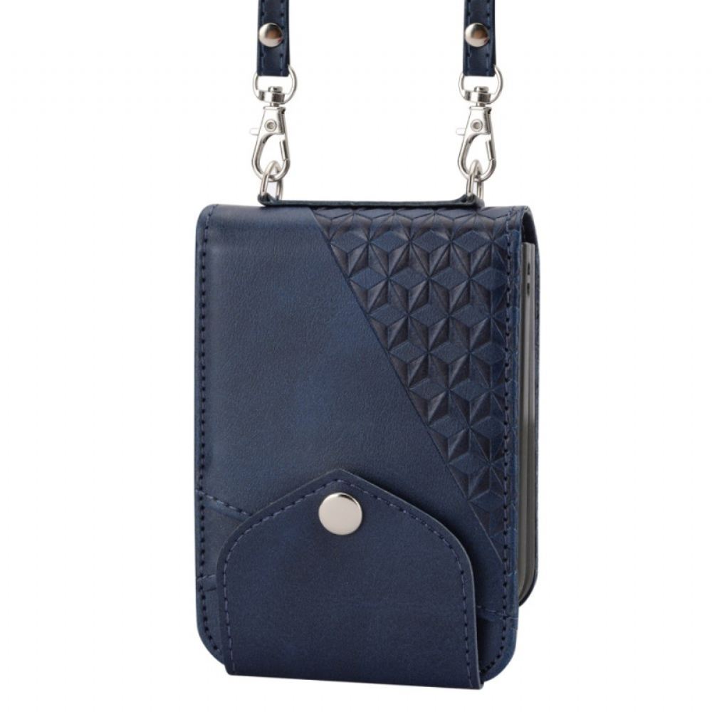 Kryt Samsung Galaxy Z Flip 7 Fe Vlh Z Umělé Kůže S Ramenním Popruhem